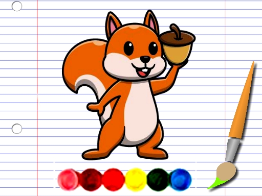 Whimsical Squirrel Coloring Quest
